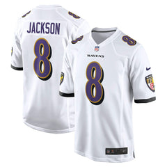 Lamar Jackson Baltimore Ravens Game Jersey White | Nike for Sale