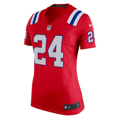 Ty Law New England Patriots Women's Retired Game Jersey Red | Nike for Sale