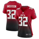 Jamal Anderson Atlanta Falcons Women's Retired Game Jersey Red | Nike for Sale