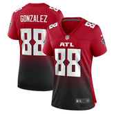 Tony Gonzalez Atlanta Falcons Women's Retired Game Jersey Red | Nike for Sale