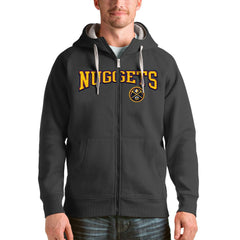 Denver Nuggets Antigua Victory Full-Zip Hoodie Charcoal - NBA
