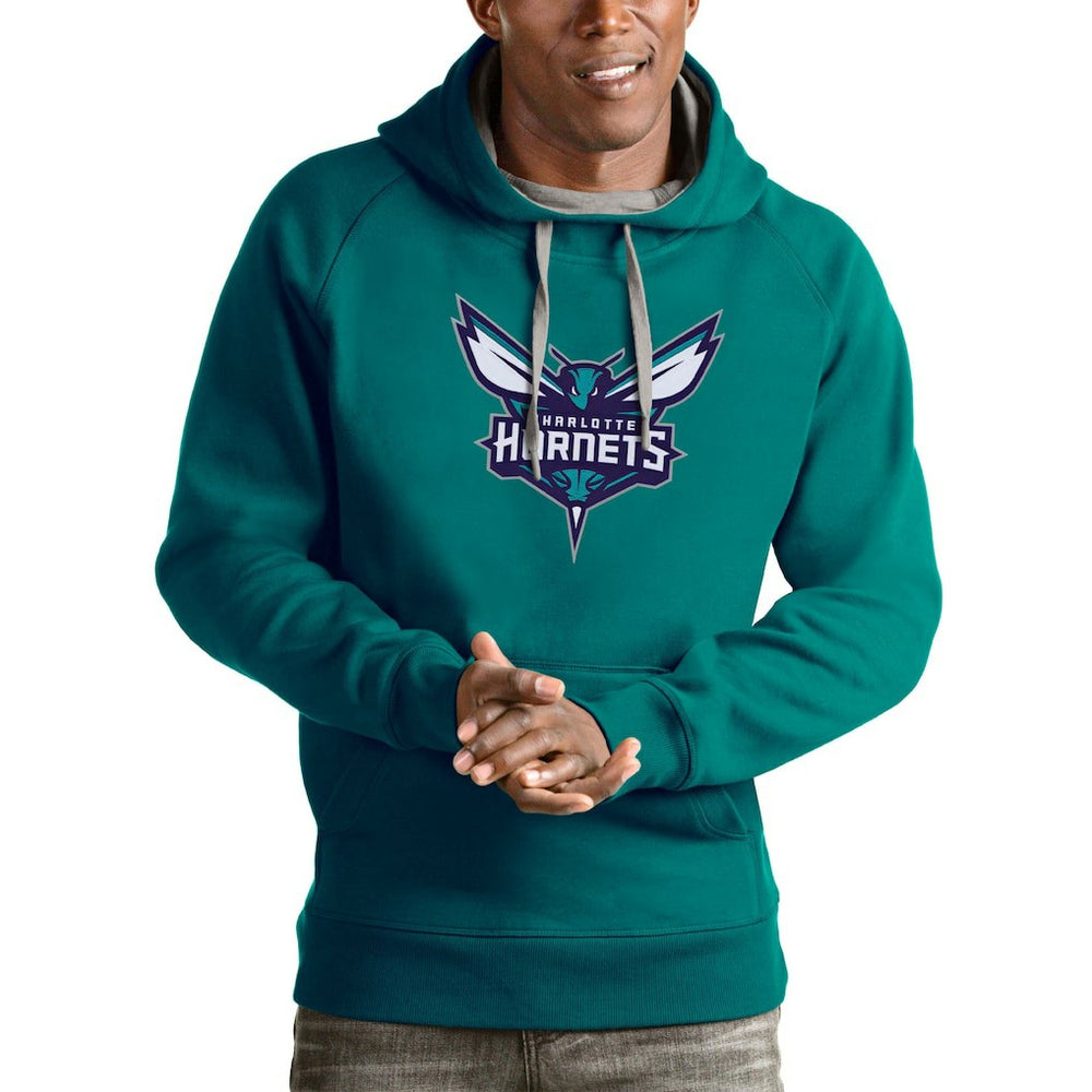 Charlotte Hornets Antigua Logo Victory Pullover Hoodie Teal - NBA