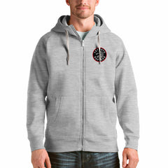 Toronto Raptors Antigua Logo Victory Full-Zip Hoodie Heathered Gray - NBA