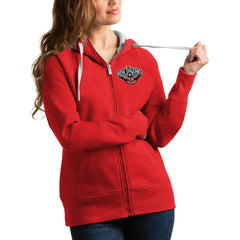 New Orleans Pelicans Antigua Women's Victory Full-Zip Hoodie Red - NBA