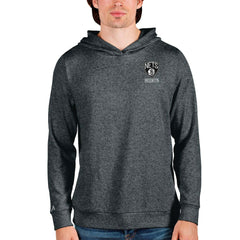 Brooklyn Nets Antigua Absolute Pullover Hoodie Heathered Charcoal - NBA