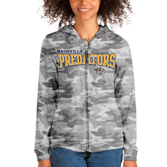 Nashville Predators Antigua Women's Team Absolute Full-Zip Hoodie - Camo - NHL