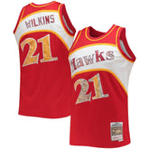 Dominique Wilkins Atlanta Hawks 1986/87 Hardwood Classics NBA 75th Anniversary Diamond Swingman Jersey Red - NBA