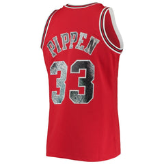 Scottie Pippen Chicago Bulls 1997/98 Hardwood Classics NBA 75th Anniversary Diamond Swingman Jersey Red - NBA