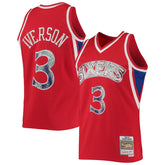 Allen Iverson Philadelphia 76ers 1996/97 Hardwood Classics NBA 75th Anniversary Diamond Swingman Jersey Red - NBA