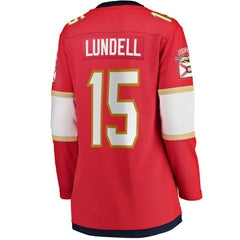 Anton Lundell Florida Panthers Fanatics Women's Home Breakaway Player Jersey - Red - NHL