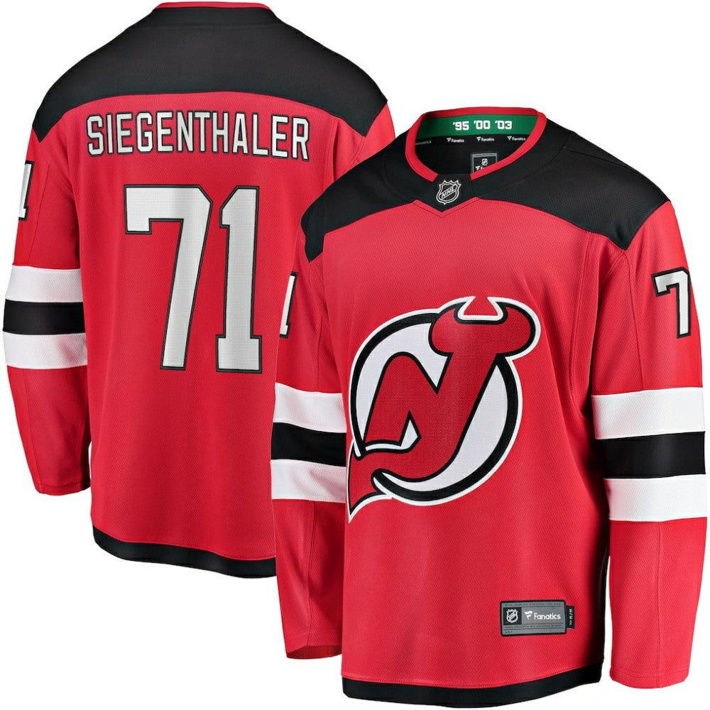 Jonas Siegenthaler New Jersey Devils Fanatics Home Breakaway Player Jersey - Red - NHL