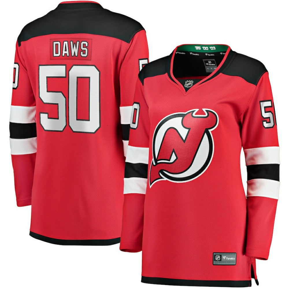 Nico Daws New Jersey Devils Fanatics Women's Home Breakaway Player Jersey - Red - NHL