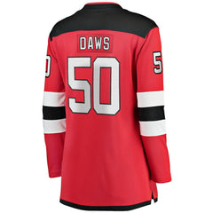 Nico Daws New Jersey Devils Fanatics Women's Home Breakaway Player Jersey - Red - NHL