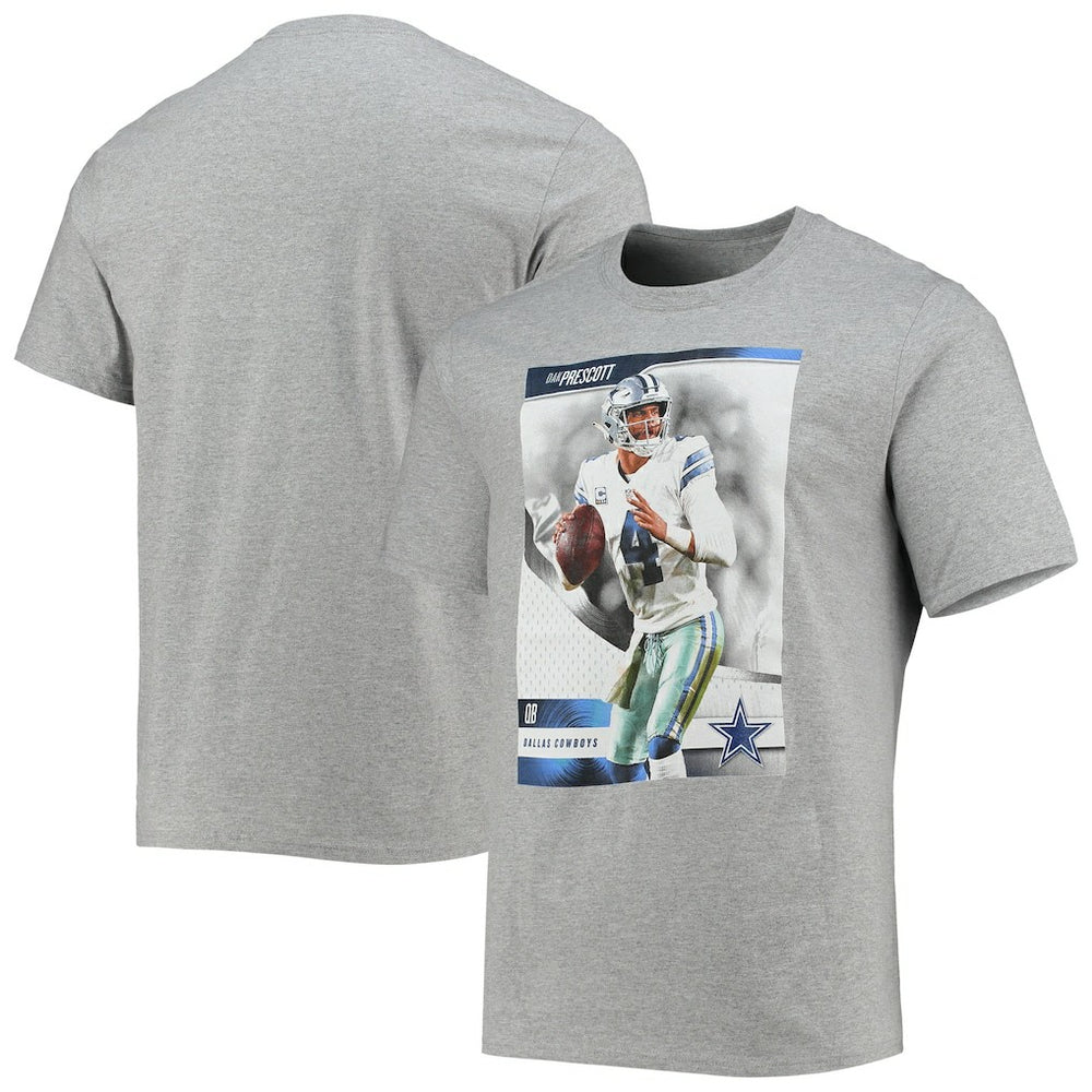 Dak Prescott Dallas Cowboys Name & Number T-Shirt Heathered Gray | NFL