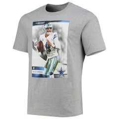 Dak Prescott Dallas Cowboys Name & Number T-Shirt Heathered Gray | NFL