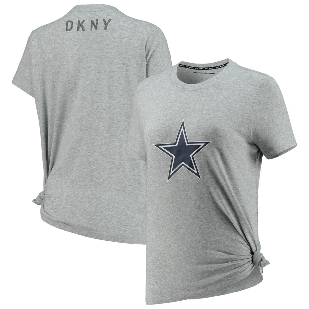 Dallas Cowboys DKNY Sport Women's Ava Tri-Blend T-Shirt Heathered Gray | NFL