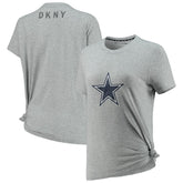 Dallas Cowboys DKNY Sport Women's Ava Tri-Blend T-Shirt Heathered Gray | NFL
