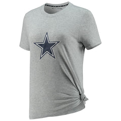 Dallas Cowboys DKNY Sport Women's Ava Tri-Blend T-Shirt Heathered Gray | NFL