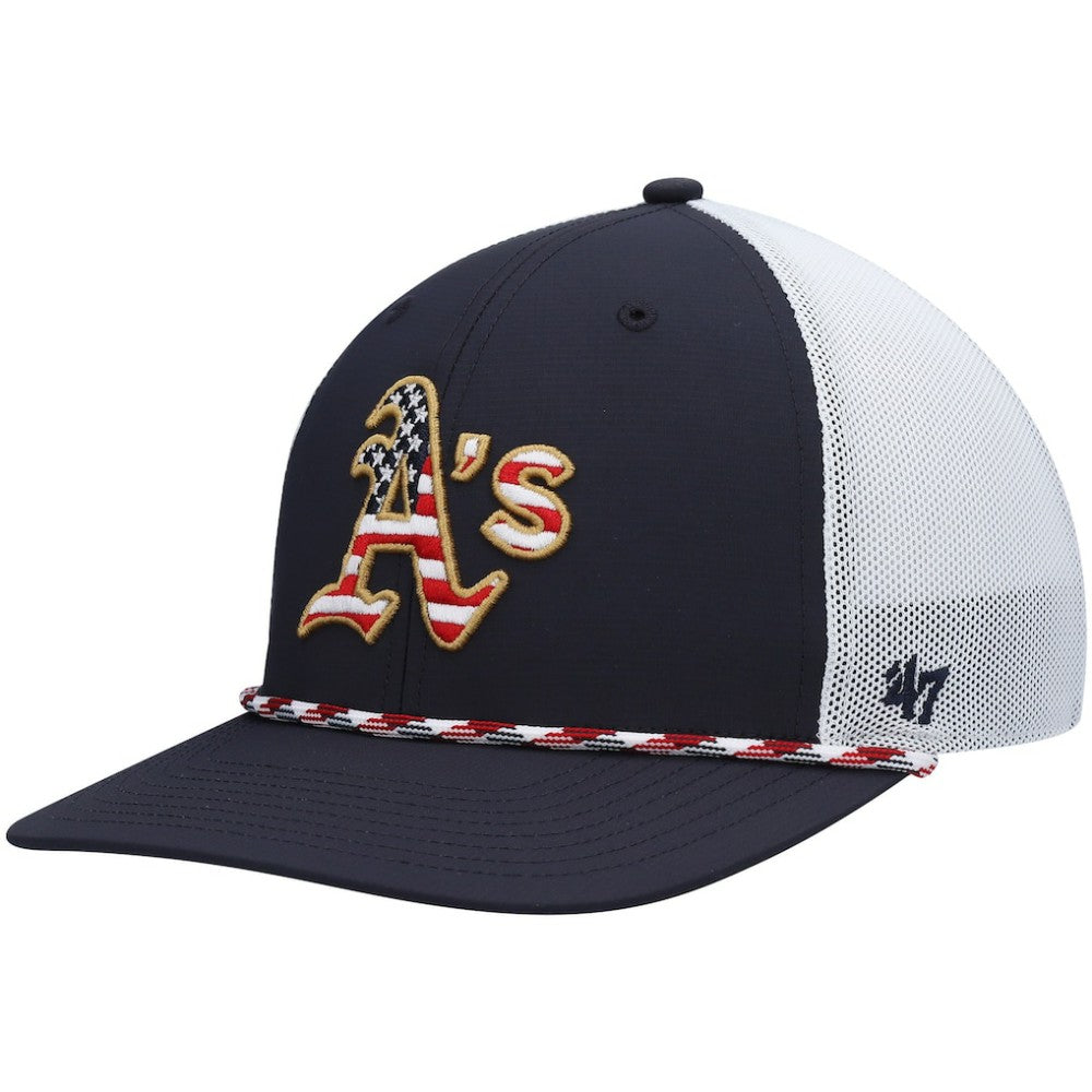 Athletics '47 Flag Fill Trucker Snapback Hat - MLB