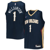 Zion Williamson New Orleans Pelicans Youth 2021/22 Diamond Swingman Jersey Icon Edition Navy - NBA