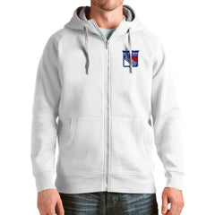 New York Rangers Antigua Logo Victory Full-Zip Hoodie - White - NHL