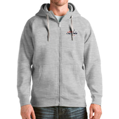 Washington Capitals Antigua Logo Victory Full-Zip Hoodie - Heathered Gray - NHL