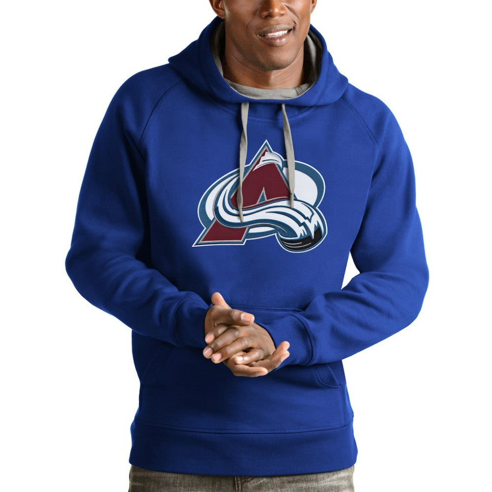 Colorado Avalanche Antigua Logo Victory Pullover Hoodie - Blue - NHL