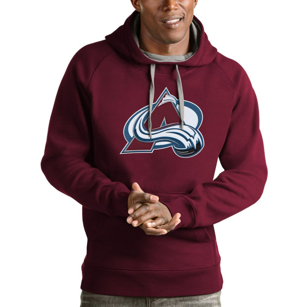 Colorado Avalanche Antigua Logo Victory Pullover Hoodie - Burgundy - NHL