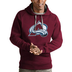 Colorado Avalanche Antigua Logo Victory Pullover Hoodie - Burgundy - NHL