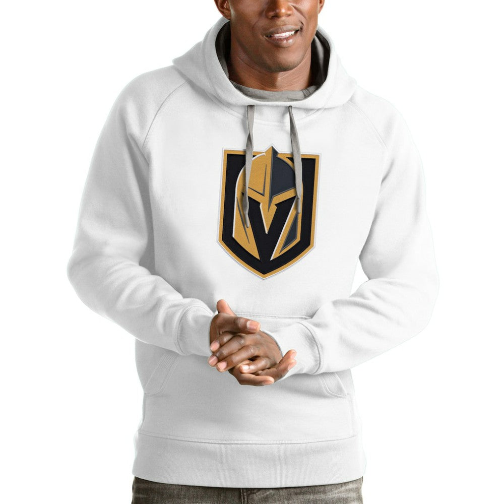 Vegas Golden Knights Antigua Logo Victory Pullover Hoodie - White - NHL