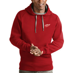 Detroit Red Wings Antigua Team Victory Pullover Hoodie - Red - NHL