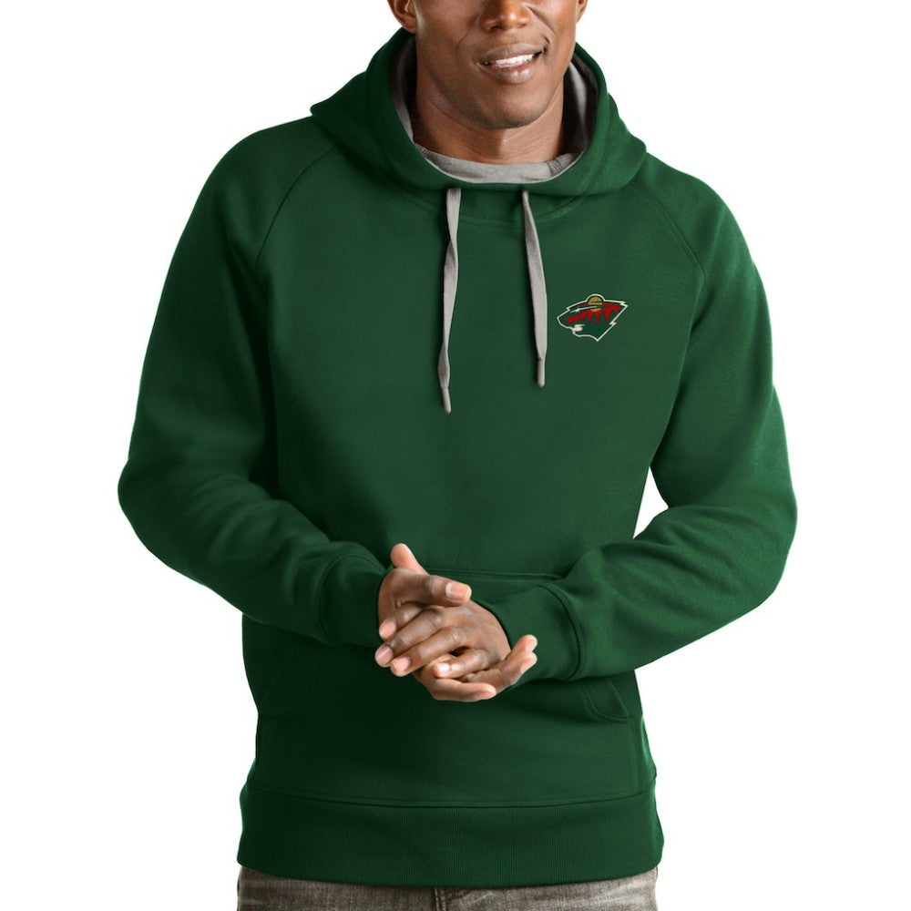 Minnesota Wild Antigua Victory Pullover Hoodie - Hunter Green - NHL