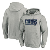 Dallas Cowboys Onside Stripe Pullover Hoodie Heathered Gray | NFL