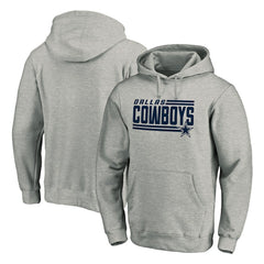 Dallas Cowboys Onside Stripe Pullover Hoodie Heathered Gray | NFL