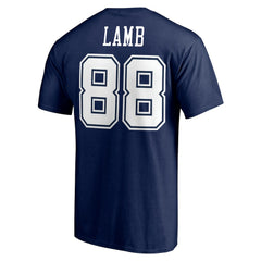 CeeDee Lamb Dallas Cowboys Team Player Icon Name & Number T-Shirt Navy | NFL
