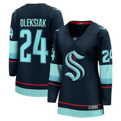Jamie Oleksiak Seattle Kraken Fanatics Women's Home Breakaway Player Jersey - Deep Sea Blue - NHL