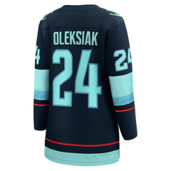 Jamie Oleksiak Seattle Kraken Fanatics Women's Home Breakaway Player Jersey - Deep Sea Blue - NHL