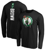 Jaylen Brown Boston Celtics Playmaker Name & Number Long Sleeve T-Shirt Black - NBA