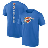 Shai Gilgeous-Alexander Oklahoma City Thunder Playmaker Name & Number T-Shirt Blue - NBA