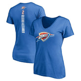 Shai Gilgeous-Alexander Oklahoma City Thunder Women's Playmaker Name & Number V-Neck T-Shirt Blue - NBA