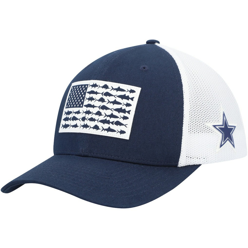 Dallas Cowboys Mesh Fish Flag Flex Hat Navy/White | Columbia