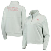 Minnesota Twins The Wild Collective Women's Two-Hit Quarter-Zip Pullover Top - MLB