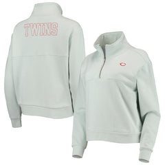 Minnesota Twins The Wild Collective Women's Two-Hit Quarter-Zip Pullover Top - MLB