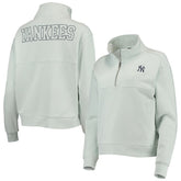 New York Yankees The Wild Collective Women's Two-Hit Quarter-Zip Pullover Top - MLB