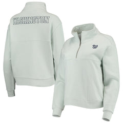 Washington Nationals The Wild Collective Women's Two-Hit Quarter-Zip Pullover Top - MLB