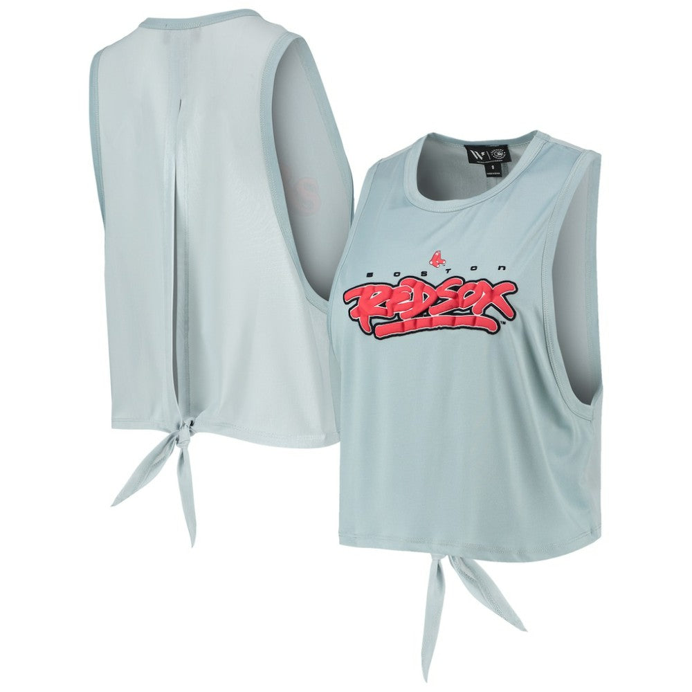 Boston Red Sox The Wild Collective Women's Open Back Twist-Tie Tank Top - MLB
