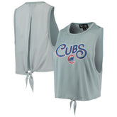 Chicago Cubs The Wild Collective Women's Open Back Twist-Tie Tank Top - MLB