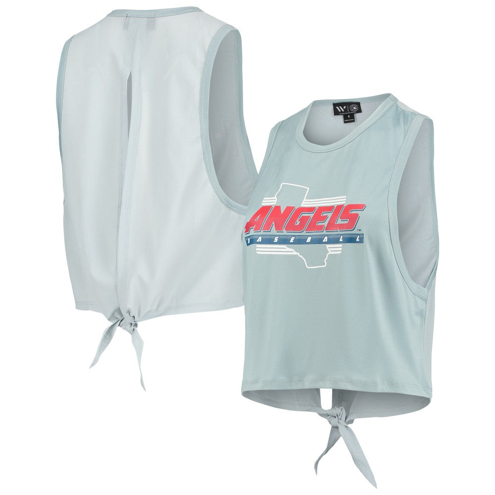Los Angeles Angels The Wild Collective Women's Open Back Twist-Tie Tank Top - MLB