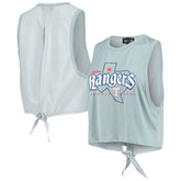 Texas Rangers The Wild Collective Women's Open Back Twist-Tie Tank Top - MLB