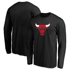Chicago Bulls Primary Team Logo Long Sleeve T-Shirt Black - NBA